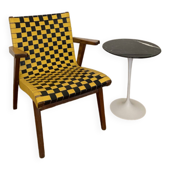 Fauteuil damier style J. Risom