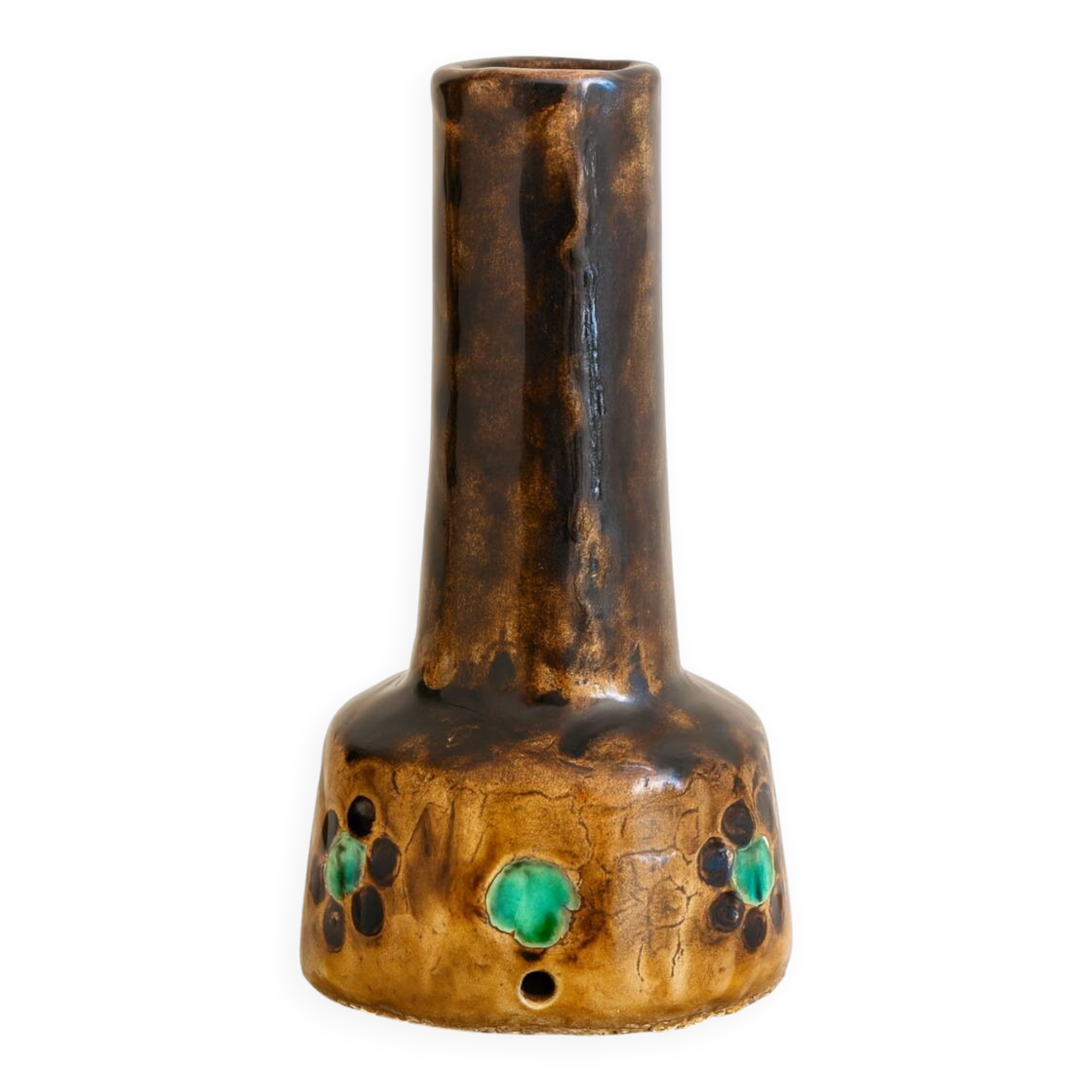 Vintage enameled ceramic lamp base