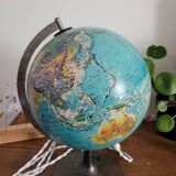 Illuminated terrestrial globe Scan-Globe Havdrup 1977