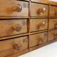 Small drawer unit, vintage wooden watchmaker's chest.