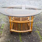 Rattan coffee table