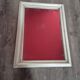 Miroir rectangulaire vintage en bois blanc 70 sur 51cm