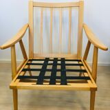 Beige Boomerang Armchair, TON, 1960s