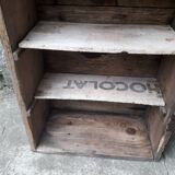 Rustic wooden craft shelf