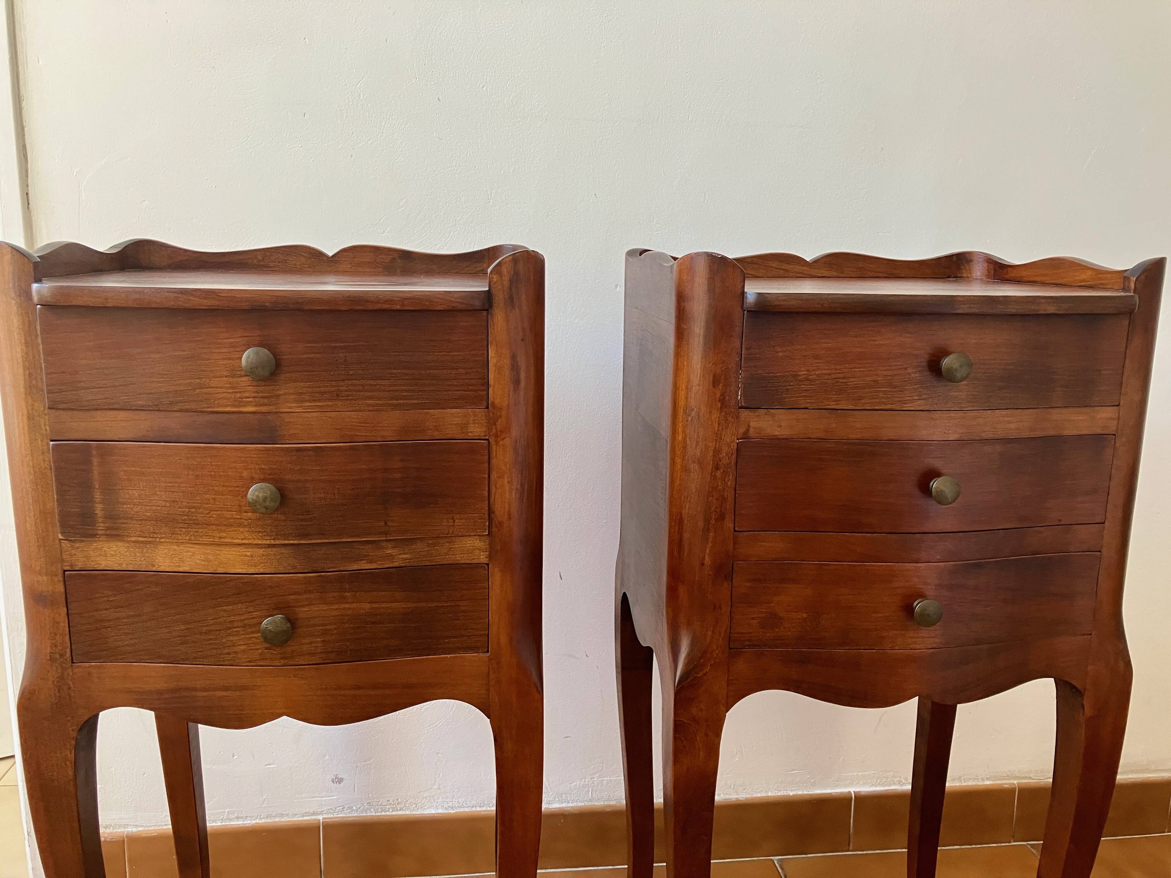Two Cherry Wood Bedside Tables