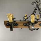 Rustic Wood and Metal Pendant Light
