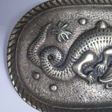 Gold-plated bronze crocodile emptier