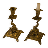 Pair of fish candlesticks