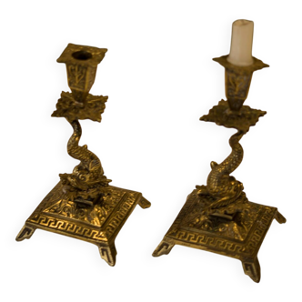 Pair of fish candlesticks