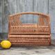 Vintage wicker basket, messenger bag, woven basket, countryside