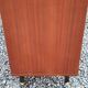 Pair of vintage mahogany sideboards with square metal legs from the 60s
