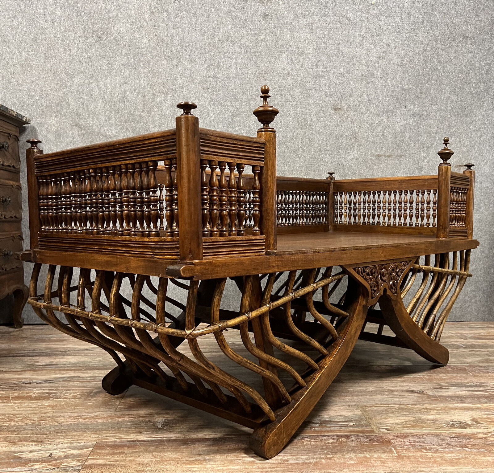 Siège palanquin dit "howdah", selle pour éléphant 1900