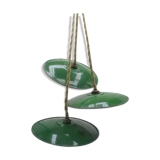 Trio of enamelled sheet metal suspensions