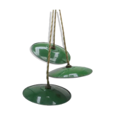Trio of enamelled sheet metal suspensions