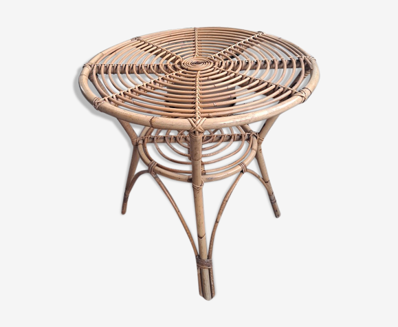 Table d'appoint italienne en bambou du milieu du siècle