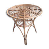 Table d'appoint italienne en bambou du milieu du siècle