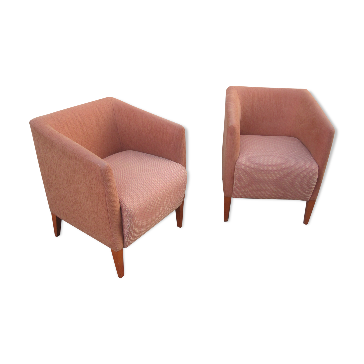 Pair of club style armchairs