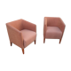 Pair of club style armchairs