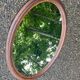 Miroir ovale vintage en bois massif 1960 82x60cm