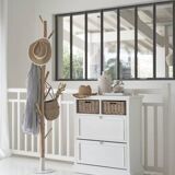 Rivage - Eucalyptus and white metal tree trunk coat rack