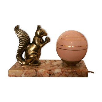 Art Deco marble and regulating lamp