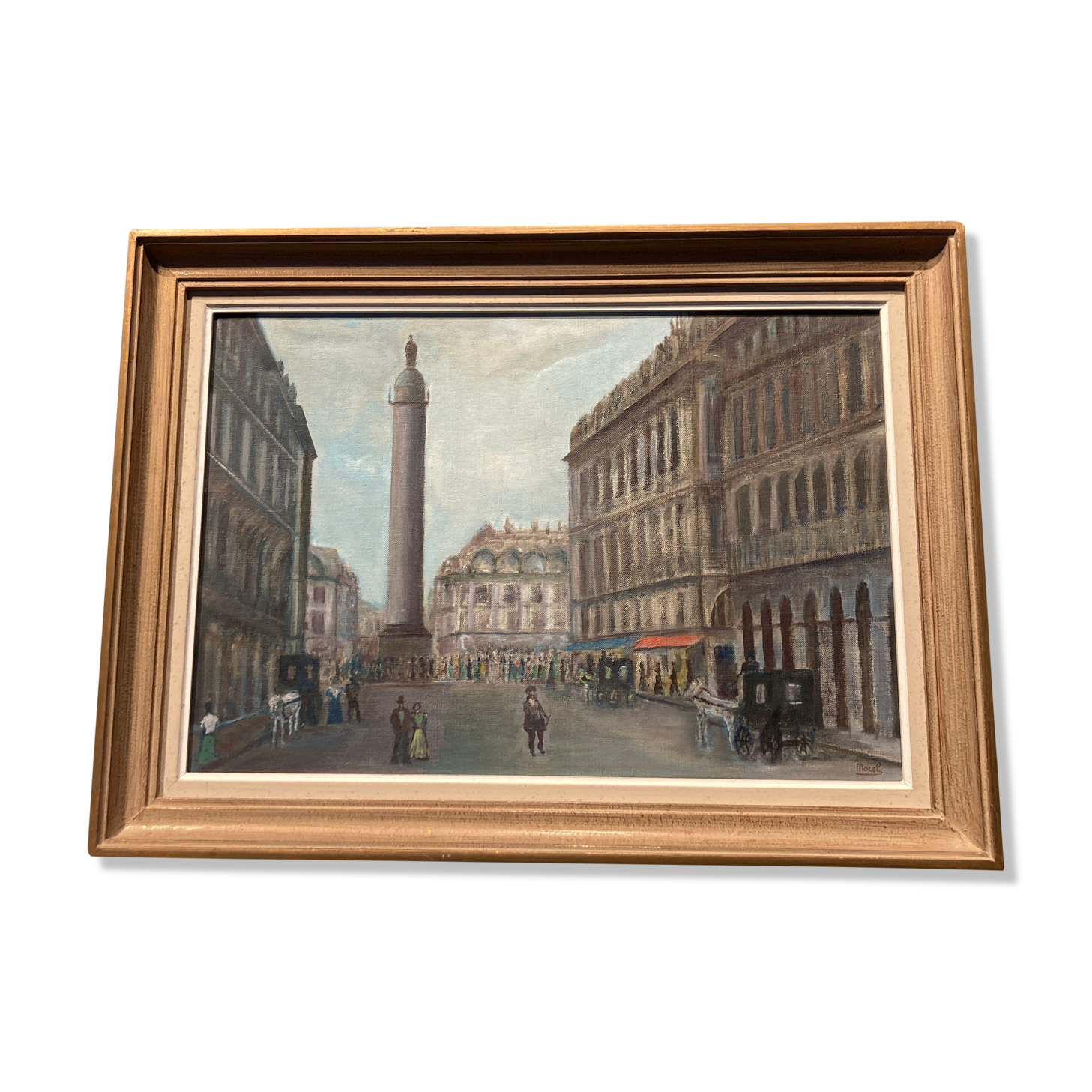 Oil on canvas representing the Place de la Concorde in Paris