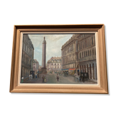 Oil on canvas representing the Place de la Concorde in Paris