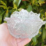 Cabbage candy box in molded crystal signed Portieux