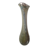 Vase en verre chamarré artisanal