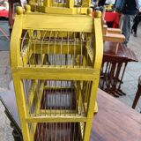 Vintage antique wood and metal bird cage