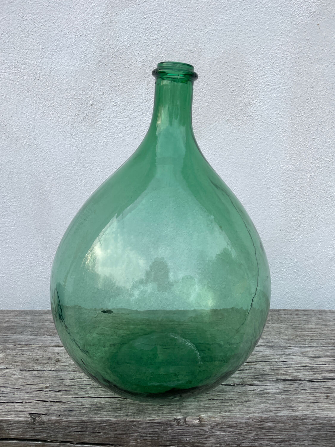 Large green glass lady Jeanne