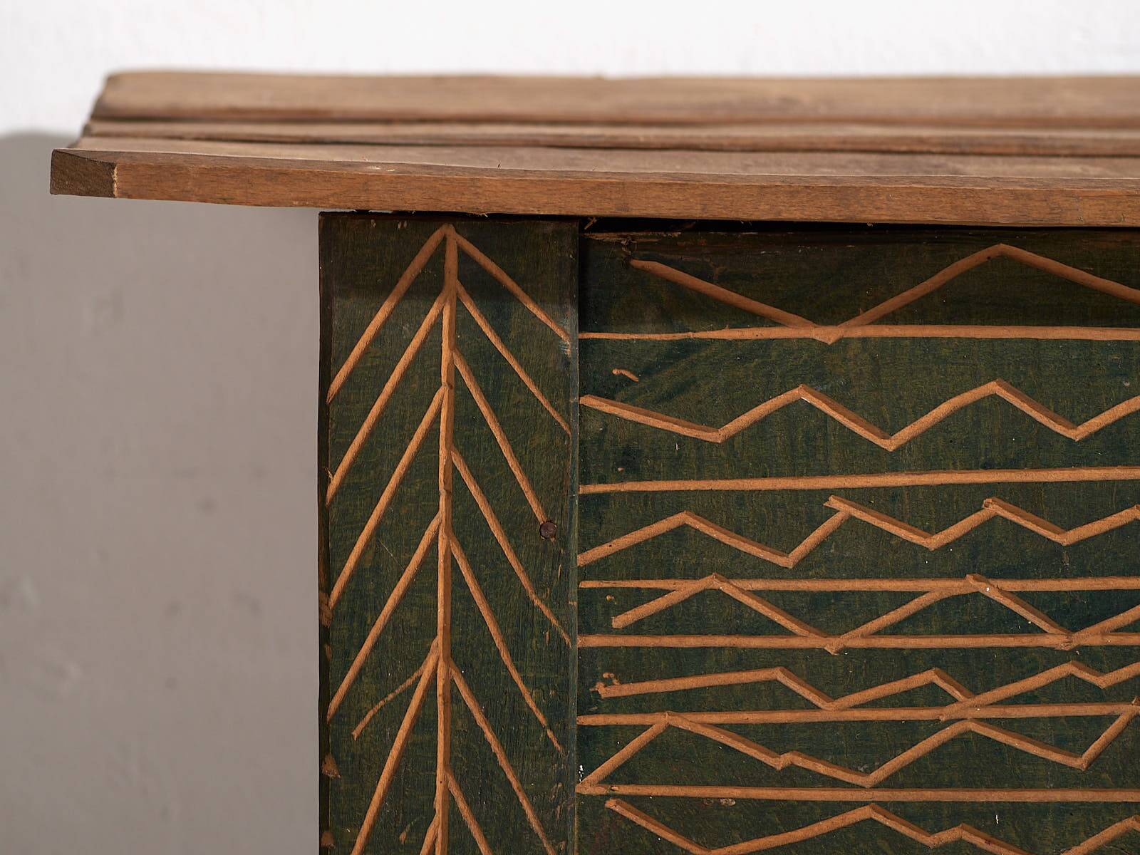 Antique green primitive style chest of drawers (circa 1920) #71