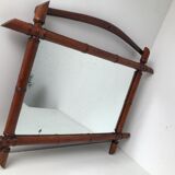 Vintage bamboo mirror