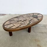 Vallauris oval ceramic coffee table