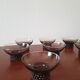 Set of 7 black vintage glasses