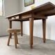 Extendable farmhouse table in oak