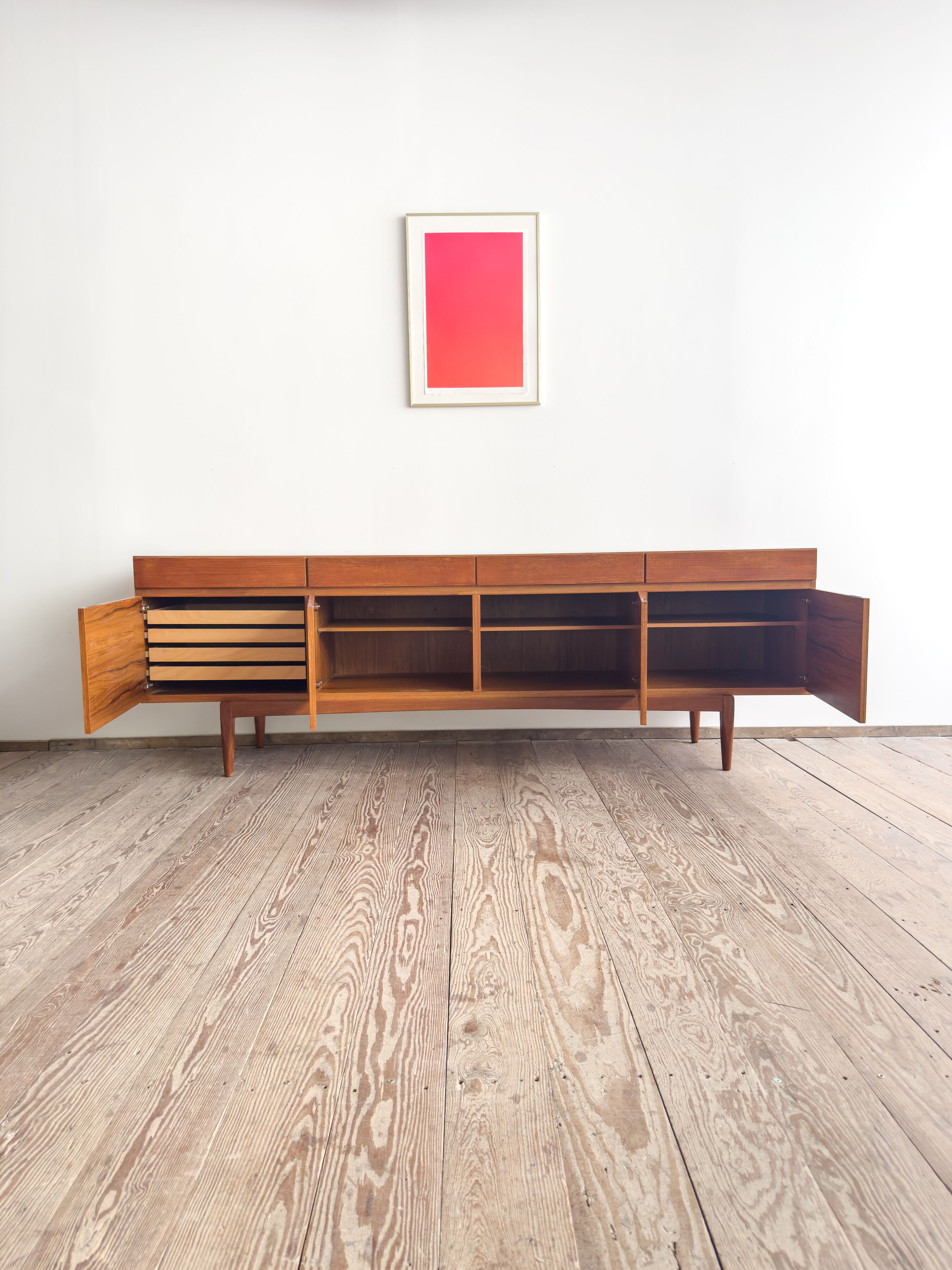 Enfilade Mid-Century en teck, modèle FA66 par Ib Kofod-Larsen pour Faarup