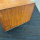 Set of two modernist cubes / side tables or stools in walnut.