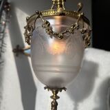 Crystal and bronze lantern