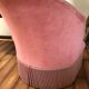 Fauteuil crapaud velours rose