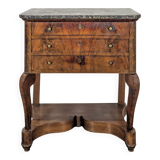 Louis Philippe period silver cabinet in flamed mahogany veneer