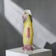 Large antique animal-shaped barbotine vase fish signed KG Lunéville