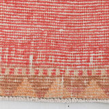 Red vintage runner rug, 91x341cm