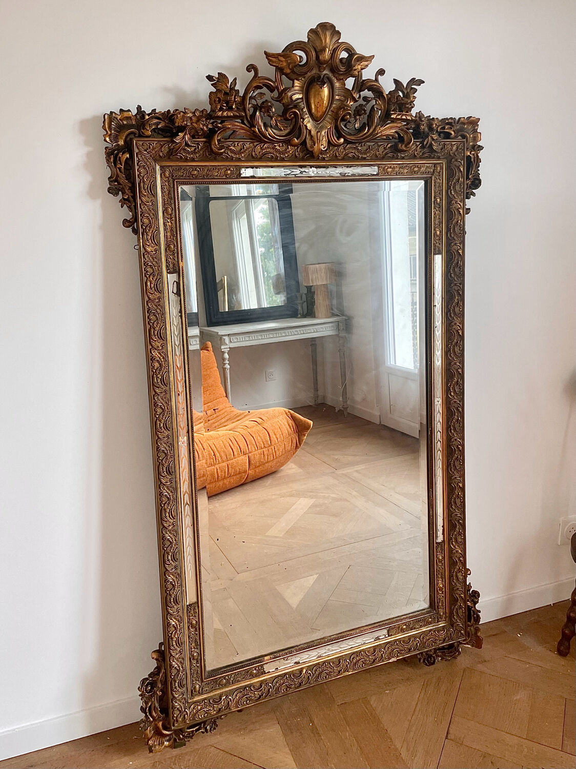 Large old mirror mercury 170x100cm