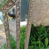 Miroir en cuivre repoussé ancien époque Napoléon III
