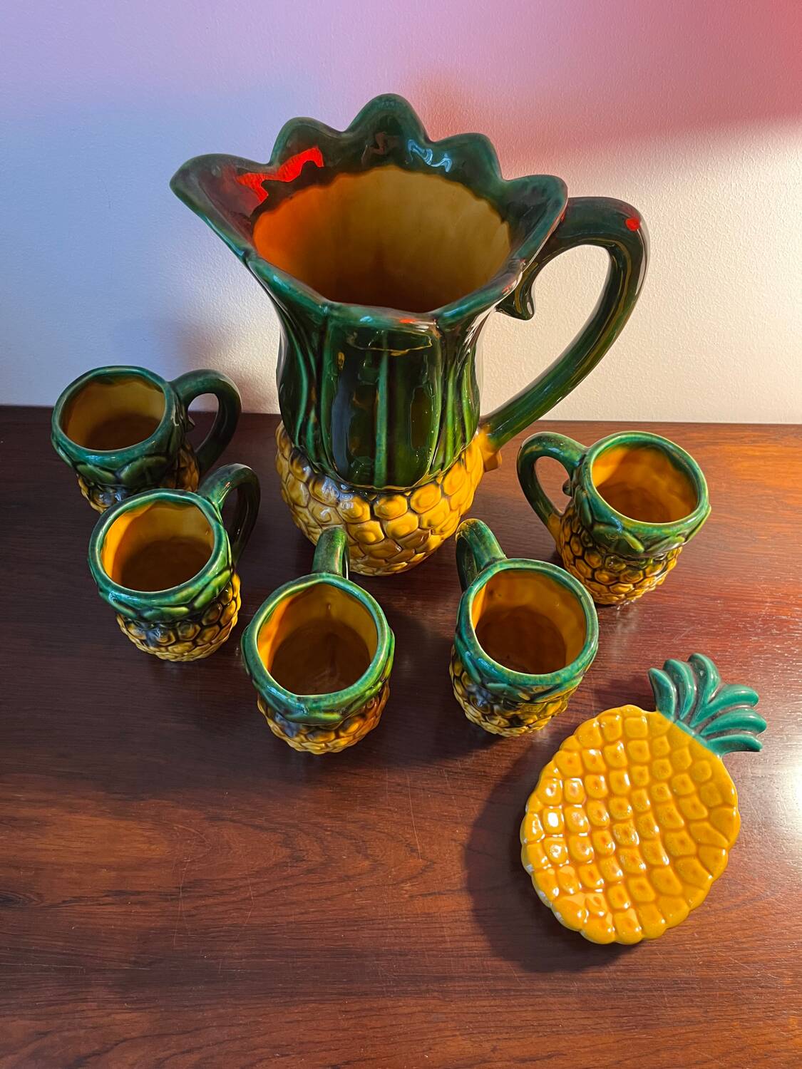 Porcelain and slip refreshment service, Vallauris circa 1940