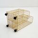 Yellow metal dessert trolley, 1980