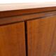 Long dark walnut veneer sideboard, vintage TV cabinet