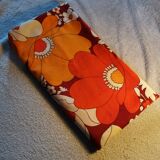 Nappe fleurs orange, 165x160 cm