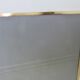Fire screen for minimalist fireplace, modernist, 1970, brass